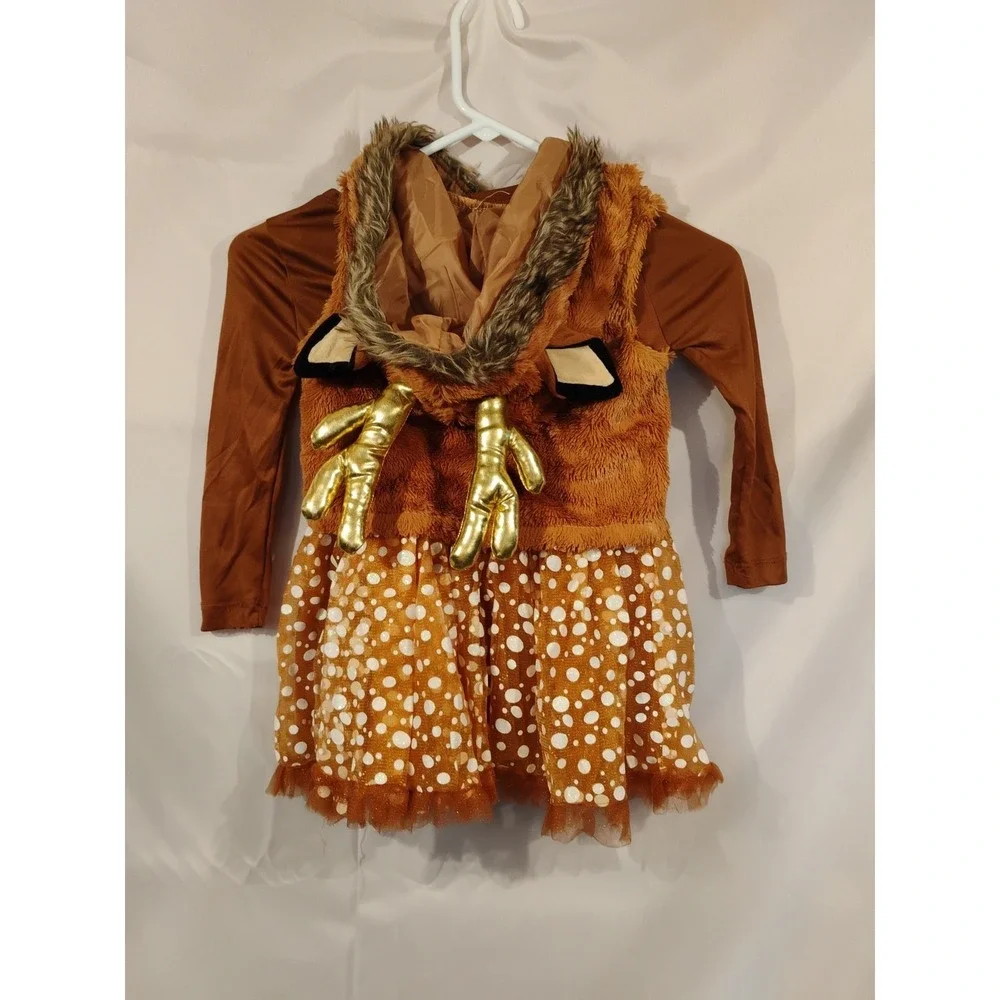 Suit Yourself Costume Oh Deer Girls SMALL 4-6 Runs 2-4 Halloween Christmas‎ Play